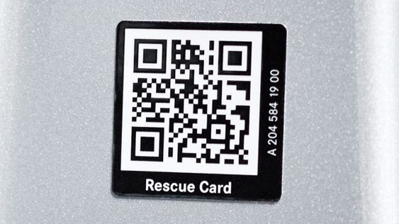 View of the Rescue Assist QR code.